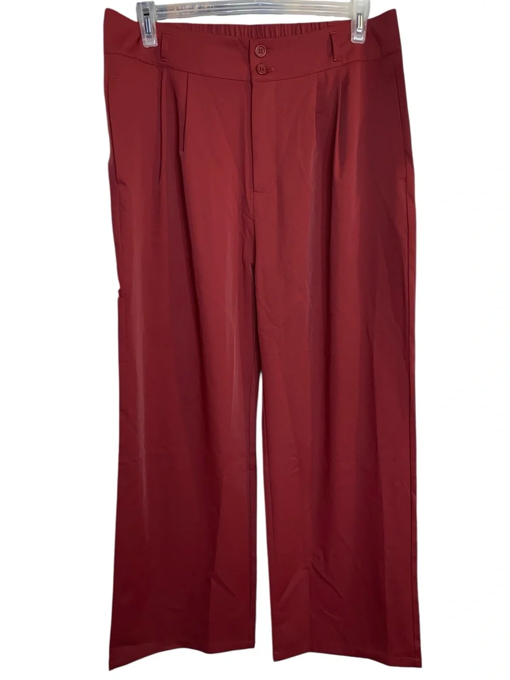 Halara Red High Waisted Straight Leg Pants, Size XL